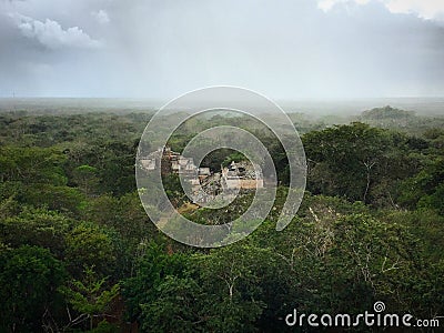 Jungle views from the Ekbalam ruins Stock Photo