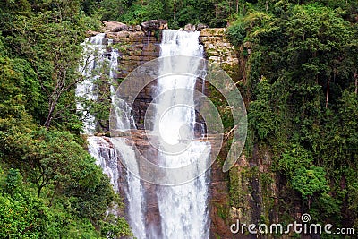 Jungle waterfall Stock Photo