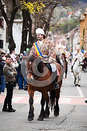 Juni parade in Brasov Editorial Stock Photo