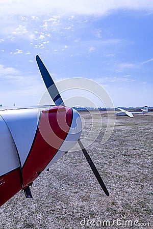 Junin, Buenos Aires. September 24, 2022. Planes enlist in the city's glider club Editorial Stock Photo