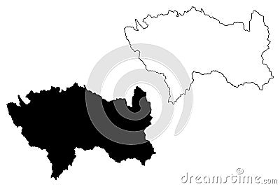 Junin Region map vector Vector Illustration