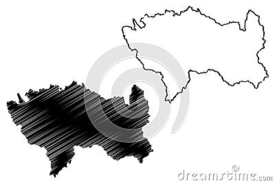 Junin Region map vector Vector Illustration