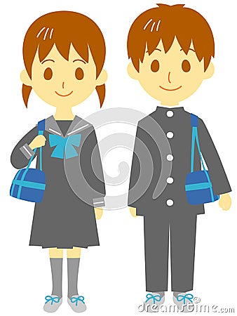 Junior high school students Cartoon Illustration