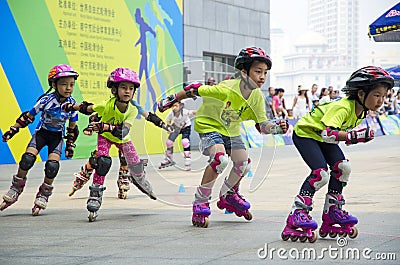 Junior Roller Skating Editorial Stock Photo