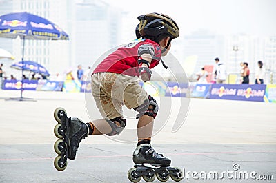 Junior Roller Skating Editorial Stock Photo