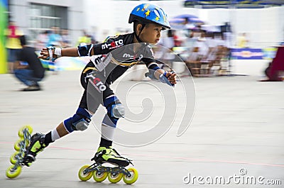 Junior Roller Skating Editorial Stock Photo