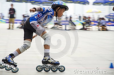 Junior Roller Skating Editorial Stock Photo