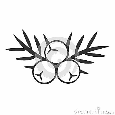 Juniper berry icon Vector Illustration