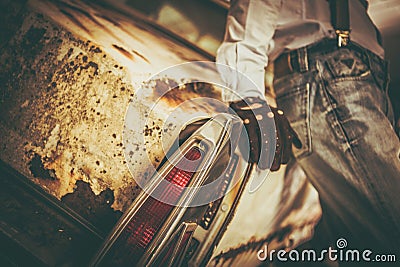 Junk Classic Car Sentiments Stock Photo