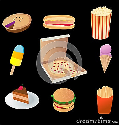 Junk food Vector Illustration