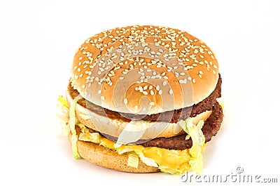 Junk food burger close image Stock Photo