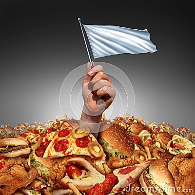 Junk Food Surrender Stock Photo