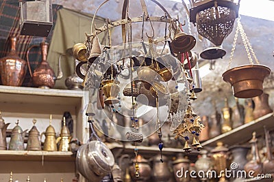 Junk shop in the Old City of Jerusalem Stock Photo