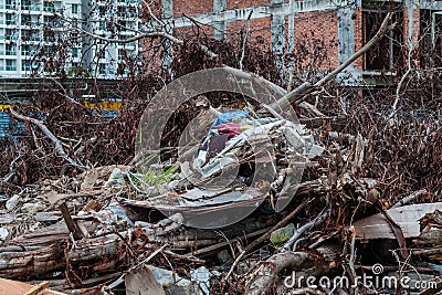 Junk site indicating disaster Stock Photo