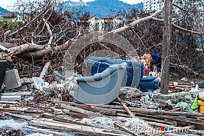 Junk site indicating disaster Stock Photo
