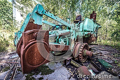 Jupiter Factory in abandoned Pripyat city, Chernobyl Zone, Ukraine Editorial Stock Photo