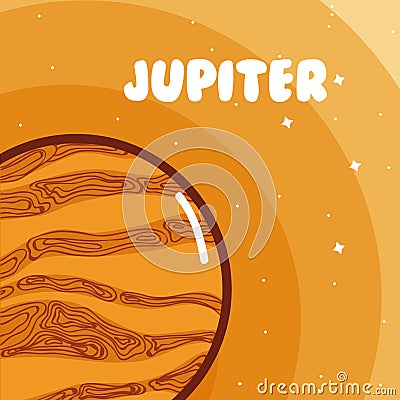 Jupiter milkyway planet Vector Illustration
