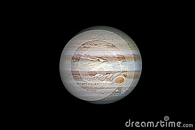 Jupiter planet, isolated on black. Stock Photo