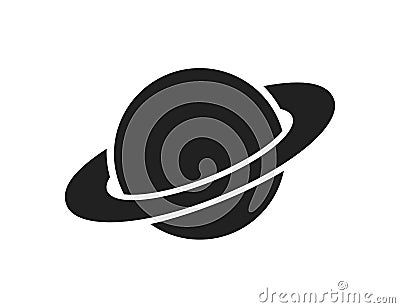 Jupiter planet isolated vector icon. Planet concept. Globe emblem or logotype design Vector Illustration