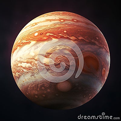 Jupiter planet from space background with planet sphere. Gas Giant. Stock Photo