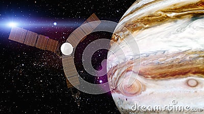 Jupiter and satellite juno Stock Photo