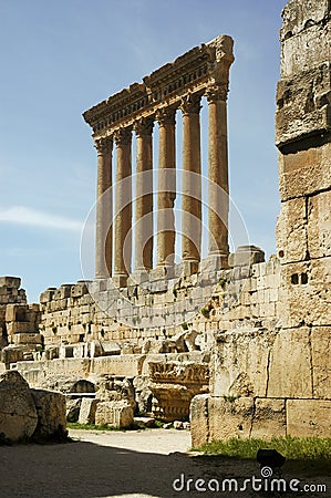 Jupiter temple at Heliopolis Stock Photo