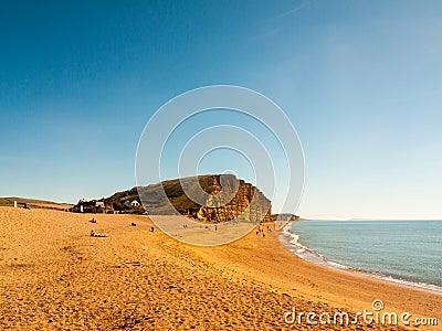 jurassic coast Charmouth dorset cliffs rocks landscape nature to Editorial Stock Photo