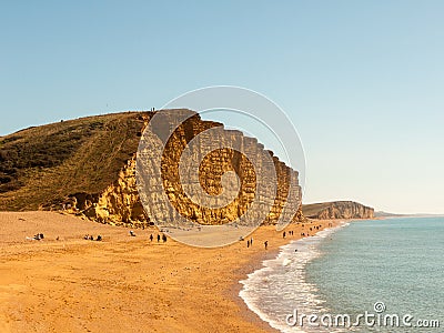 jurassic coast Charmouth dorset cliffs rocks landscape nature to Editorial Stock Photo