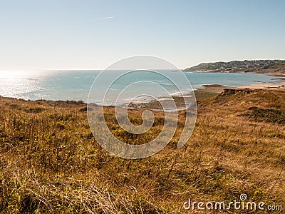 jurassic coast Charmouth dorset cliffs rocks landscape nature to Stock Photo