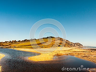 jurassic coast Charmouth dorset cliffs rocks landscape nature to Stock Photo