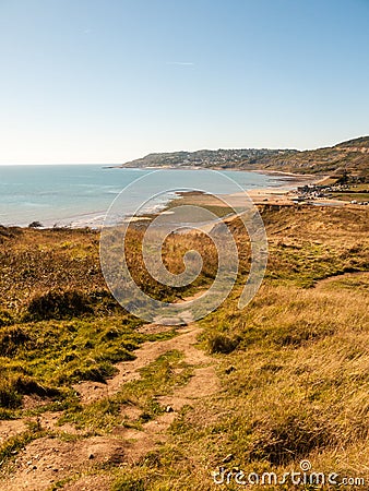 jurassic coast Charmouth dorset cliffs rocks landscape nature to Stock Photo