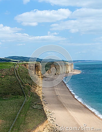 Dorset beach UK burton bradstock Stock Photo