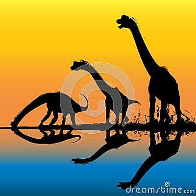 Jurassic Dawn Vector Illustration