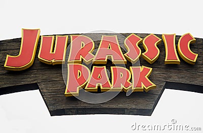 Jurassic Park Banner Editorial Stock Photo