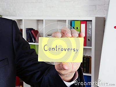 Juridical concept meaning Controversy with phrase on the piece of paper Stock Photo