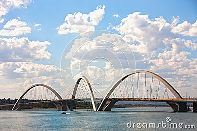 Juscelino Kubitschek bridge in brasilia brazil Stock Photo