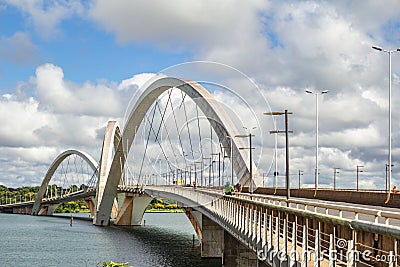 Juscelino Kubitschek Bridge in BrasÃ­lia. Editorial Stock Photo