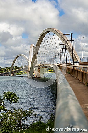 Juscelino Kubitschek Bridge in BrasÃ­lia. Editorial Stock Photo