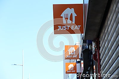 Just Eat Food Delivery Editorial Stock Photo