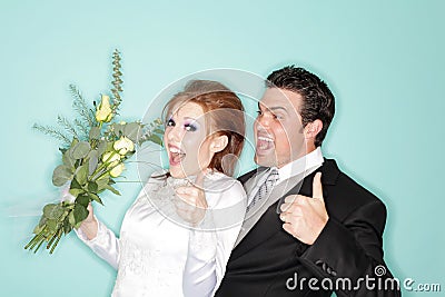 Just got married Stock Photo