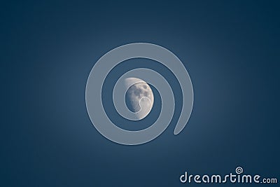 Just half a moon Stock Photo