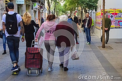 We Just Love written on woman's sweater Editorial Stock Photo