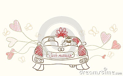 Just married Vector Illustration