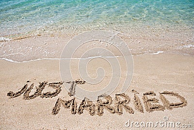 Just married Stock Photo