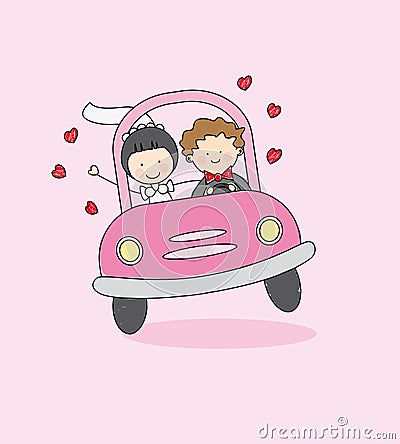 Just married Vector Illustration