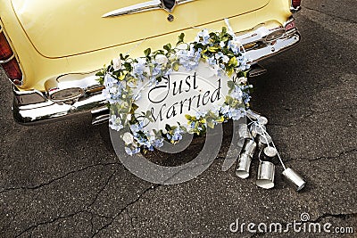 Just married Stock Photo