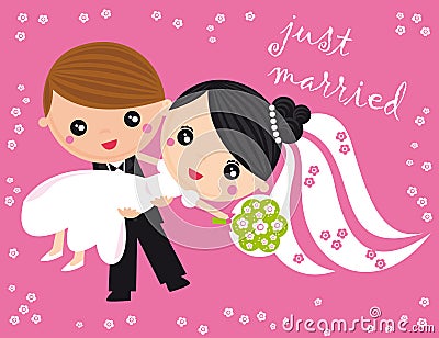 Just married Stock Photo