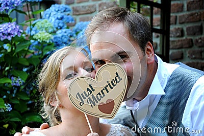 Just married couple Stock Photo