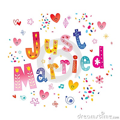 Just married Vector Illustration
