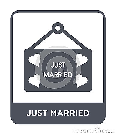 just married icon in trendy design style. just married icon isolated on white background. just married vector icon simple and Vector Illustration